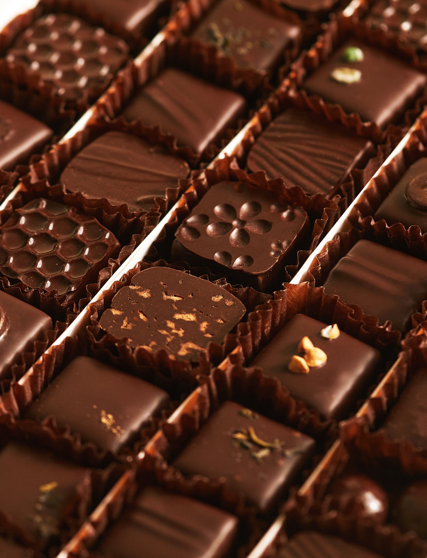 Les chocolats Noirs (18 chocolats)